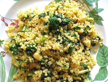 simple kale and quinoa pilaf