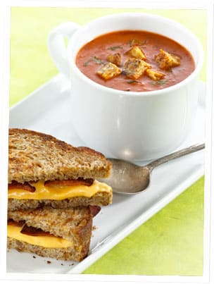 carrot, tomato tempeh soup