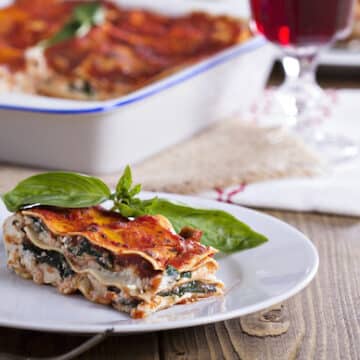 Vegan tofu and vegetable lasagna