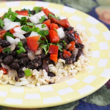 Cuban Inspired Black Beans and Rice