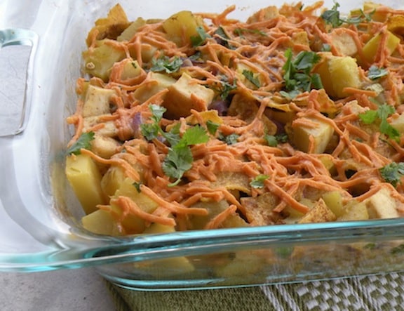 Potatoes with Tofu and Green Chilies