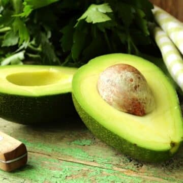 Avocados on a table