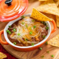 Easy vegan hot bean dip