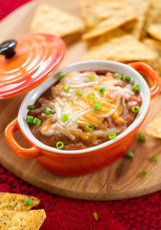 Easiest hot bean dip - vegan