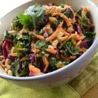 Raw kale and sweet potato salad