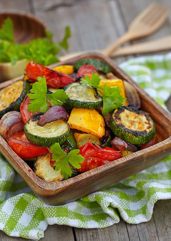 Salad of Roasted summer vegetables