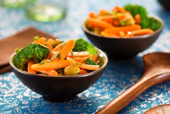 Carrot and Broccoli Salad with Green Olives