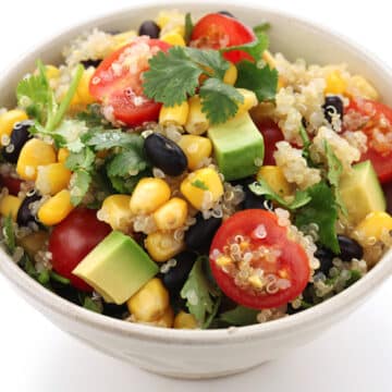 Quinoa, corn, and black bean salad