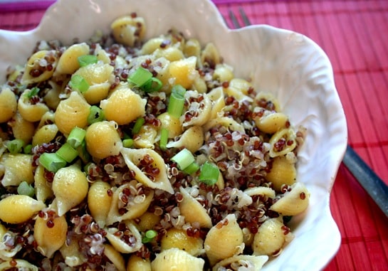 "Seashells in the Sand" (Quinoa and Seashell Noodle Pilaf); photo by Rachael Braun