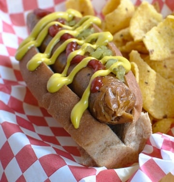Perritos calientes vegetarianos caseros
