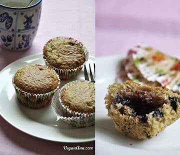 Blueberry jam muffins
