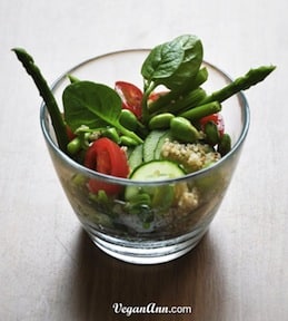 Quinoa Edamame Salad with Sesame Dressing Annie Chen from Vegan Ann