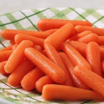 Baby carrots on a plate