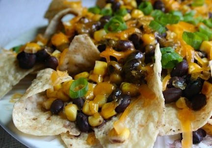 Vegan black bean nachos