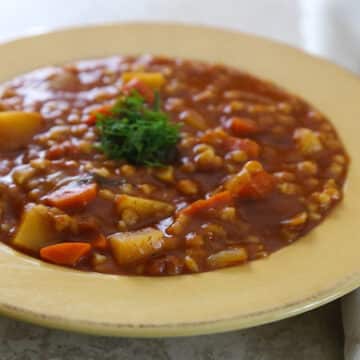 Tomato Barley Vegetable Soup