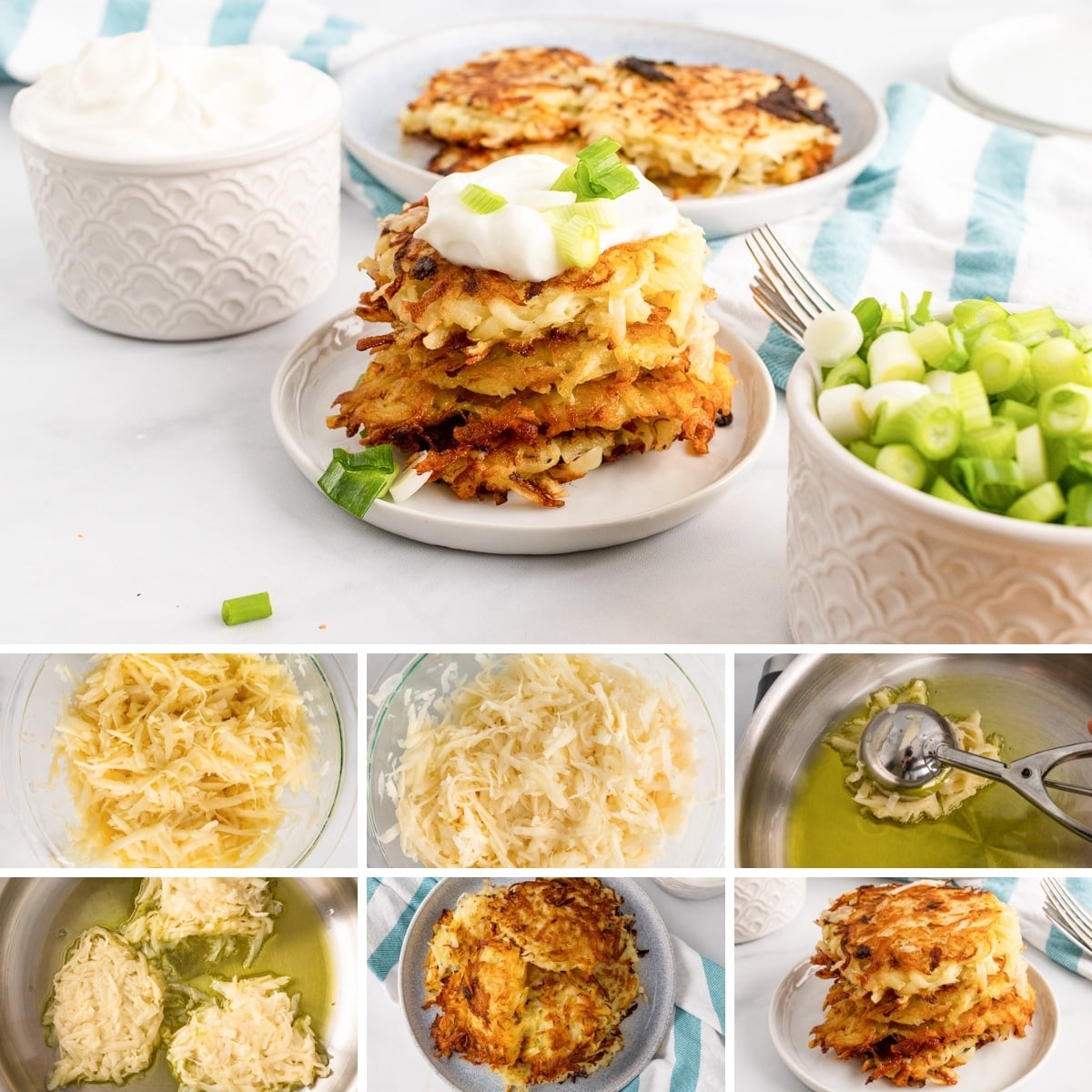 how to make vegan potato pancakes collage