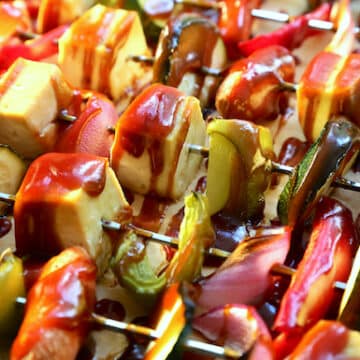 Roasted Tofu and Vegetables in Barbecue Sauce