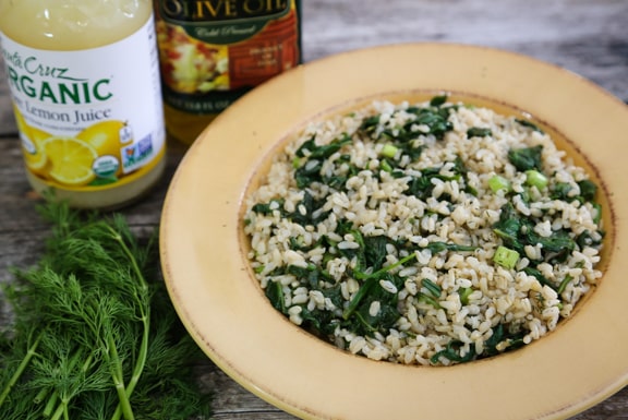 Simple Spinach and Dill Rice