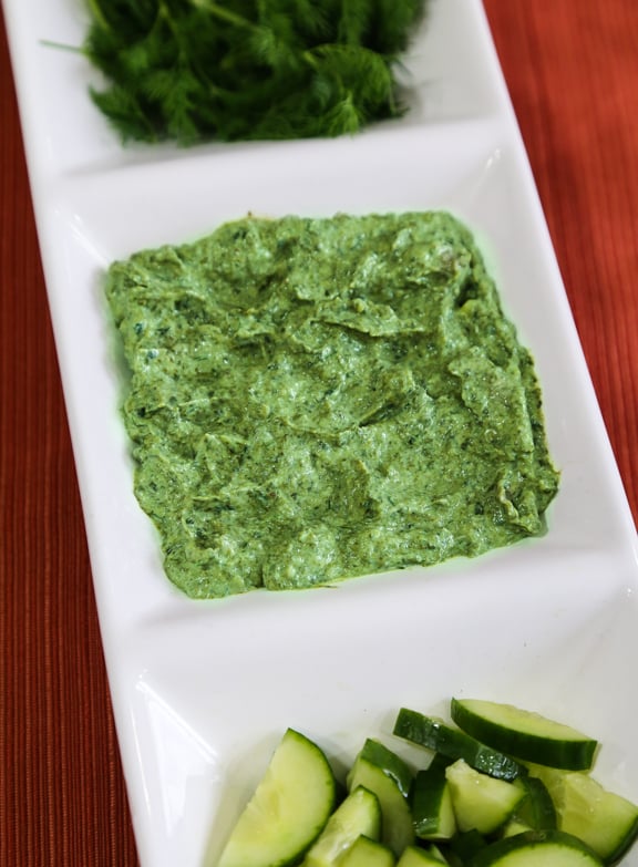 Spinach and Cumber Spread or Dip recipe