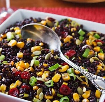 Black Rice with Corn and Cranberries
