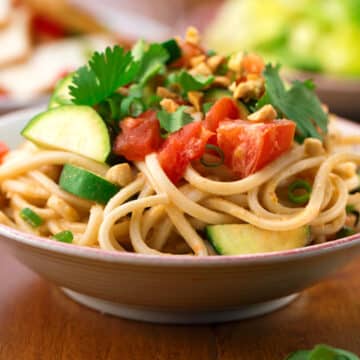 Spicy Asian Peanut Ginger Noodles