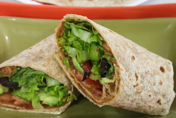 Cool Refried Bean Wraps