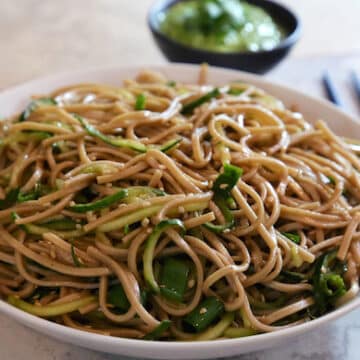 Cold Soba Noodle and Cucumber Salad