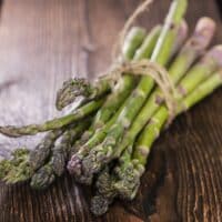 Asparagus on table