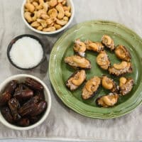 cashew-stuffed dates snack