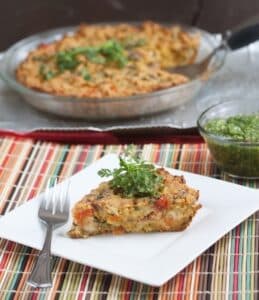 Veggie Frittata Salsa Verde Allyson Kramer Great Gluten-free vegan