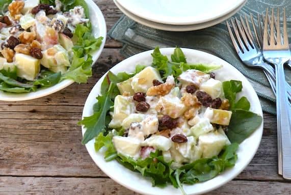 contemporary vegan waldorf salad