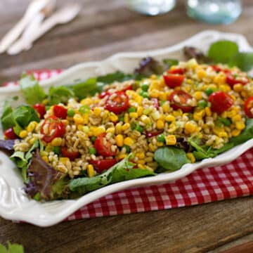 Barley and fresh corn salad