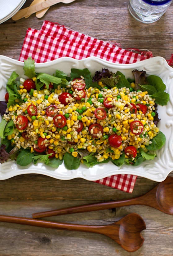 Barley and fresh corn salad recipe