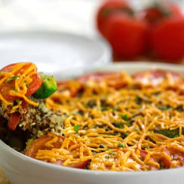 vegan broccoli quinoa casserole