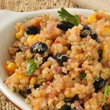 Quinoa with black beans recipe
