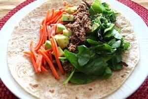 Asian flavored quinoa wraps recipe