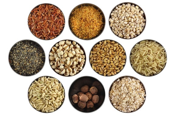grains, beans, and nuts