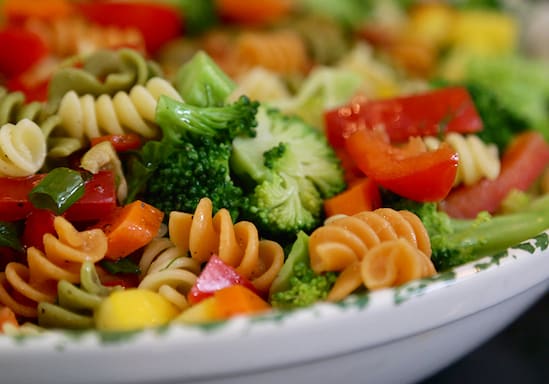 Multicolored Pasta Salad for a Crowd