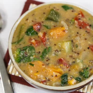 African Inspired Quinoa Peanut Soup