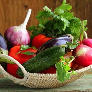 Vegetables in a basket