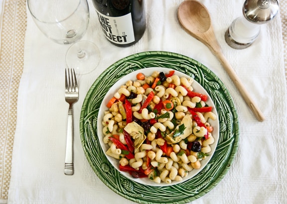 Pasta Salad with Chickpeas and Artichokes