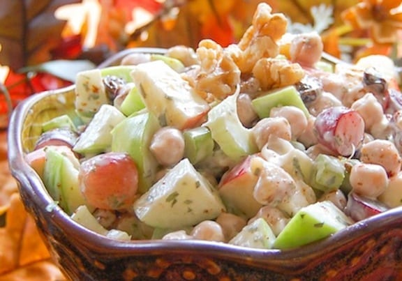 Chickpea waldorf salad