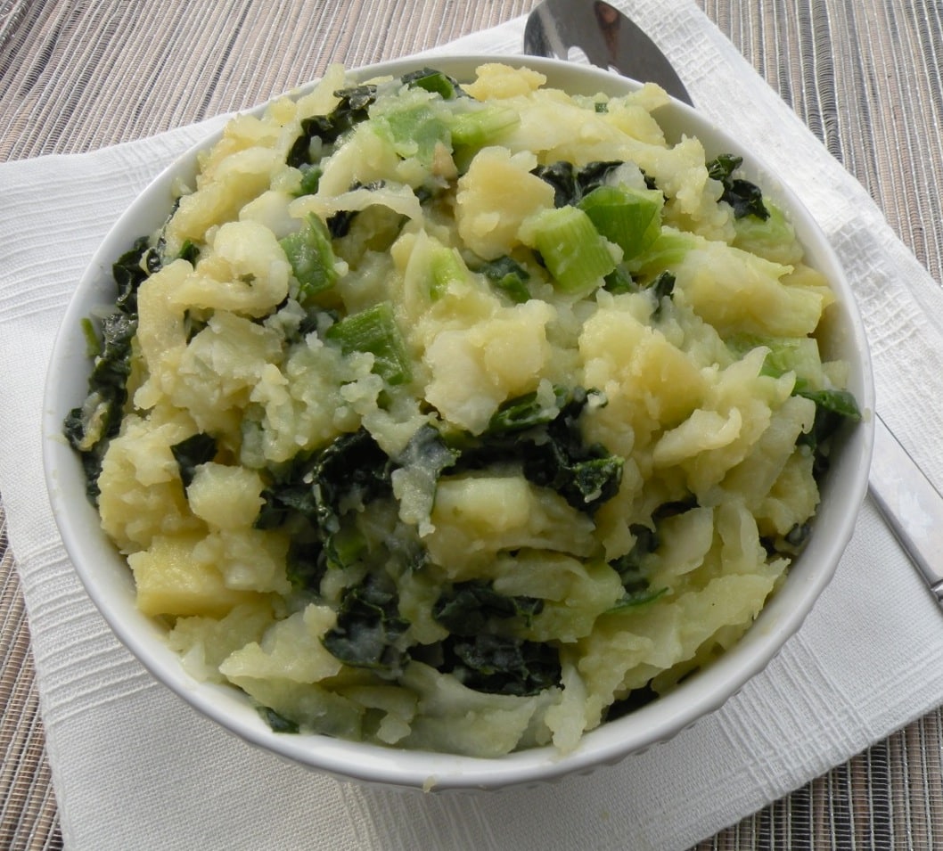 Kale and cabbage colcannon