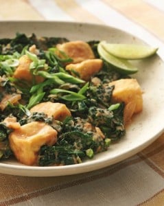 Spicy Thai Braised Kale and Tofu from Eat to Live by Joel Fuhrman