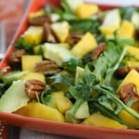 Mango, avocado, and arugula salad
