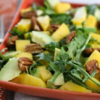 Mango, avocado, and arugula salad