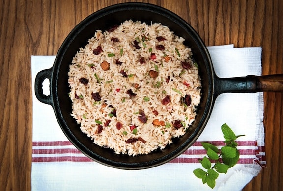 cranberry rice pilaf by leslie cerier