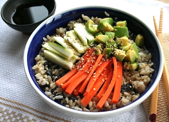 Veggie Sushi Rice Bowl