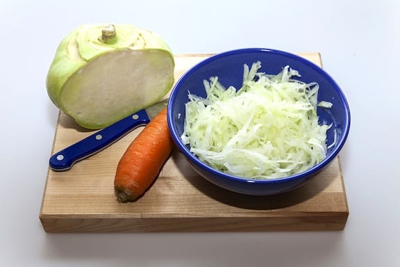 Kohlrabi and carrot salad