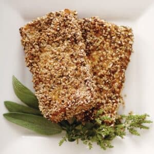 Chia-Crusted Tofu Cutlets